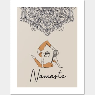 Mandala Yoga Girls Namaste Posters and Art